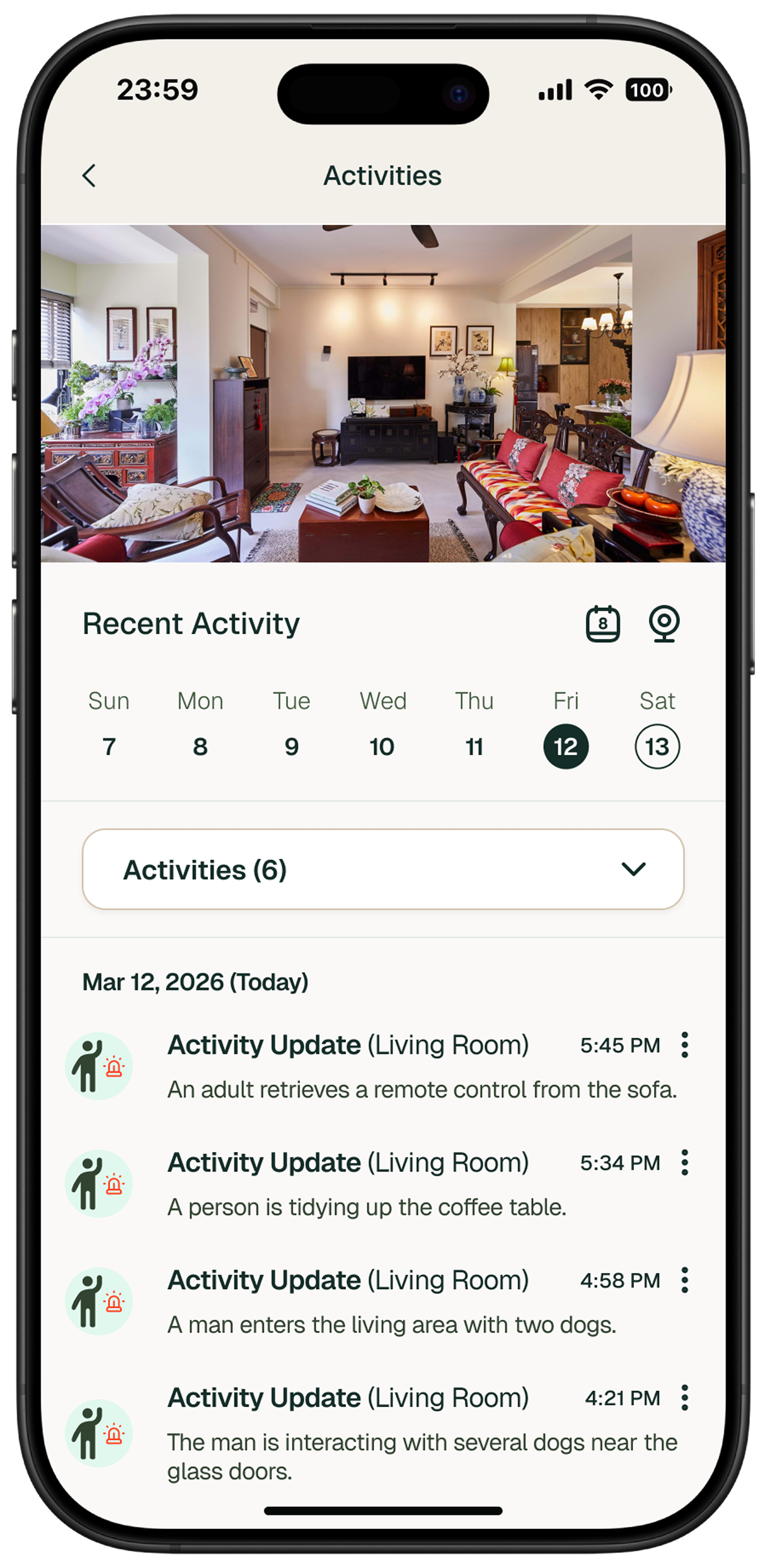 Care AI Activities screen in the ELLO app